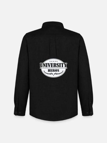 Unihelden Badge - Men's Oxford Shirt by Stanley/Stella - black