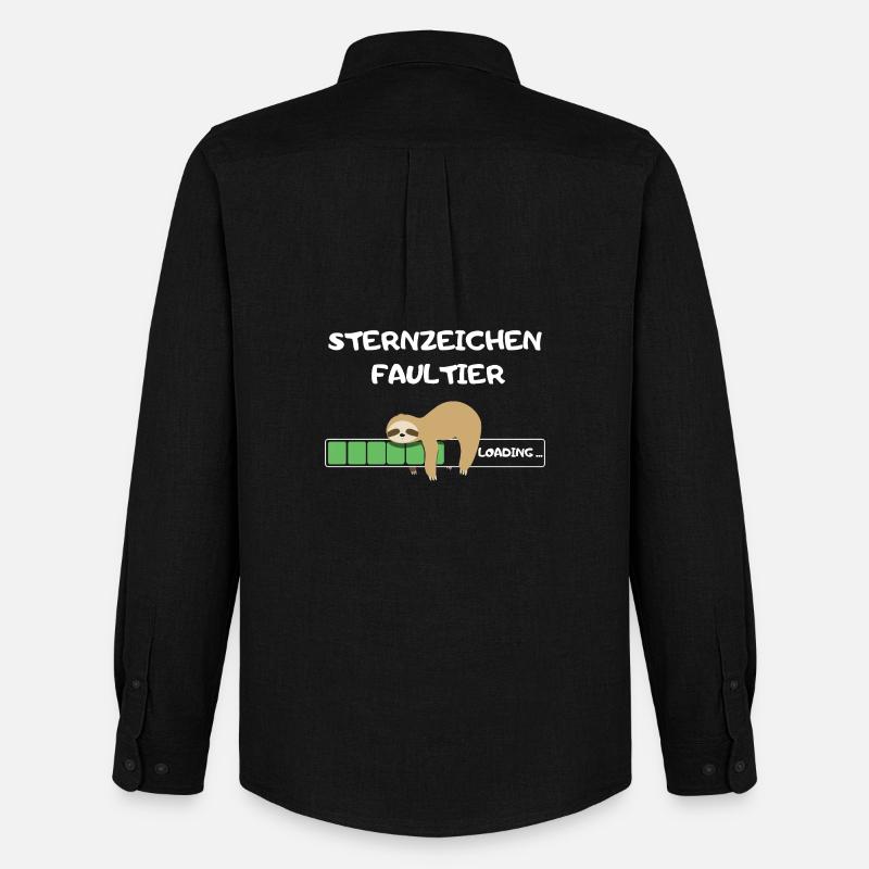Sternzeichen Faultier Loading - Männer Oxford Hemd von Stanley/Stella - Schwarz