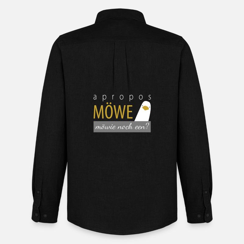 apropos Möwe - möwie noch een? - Männer Oxford Hemd von Stanley/Stella - Schwarz