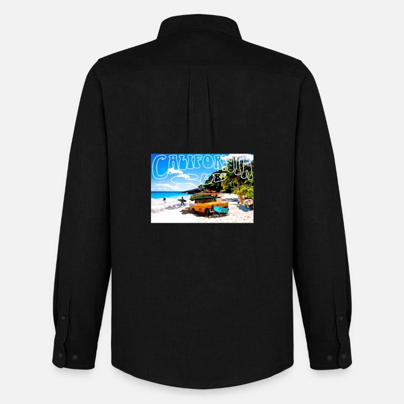 Surf Leidenschaft - Männer Oxford Hemd von Stanley/Stella - Schwarz