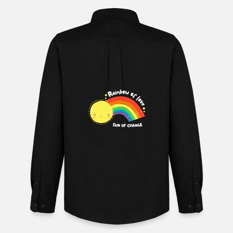LGBT-Regenbogen der Liebe - Männer Oxford Hemd von Stanley/Stella - Schwarz