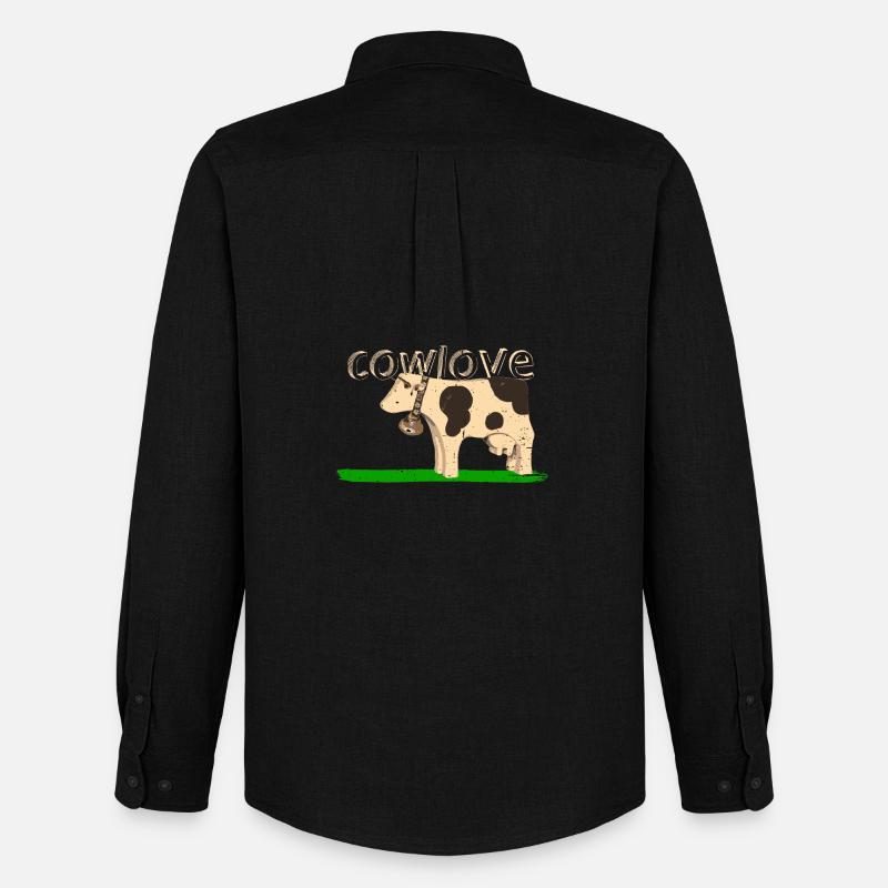cowlove | Kuhliebe | 350 dpi - Männer Oxford Hemd von Stanley/Stella - Schwarz