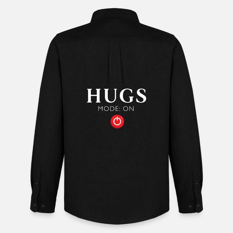 HUGS Modo On Red Button - Men's Oxford Shirt by Stanley/Stella - black