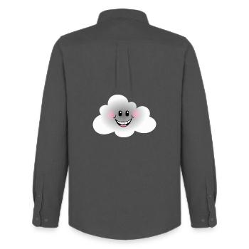 Happy Cloud - Men's Oxford Shirt by Stanley/Stella - anthracite - Back - AI Model Male 185 dark (185cm)