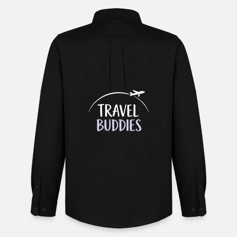 Travel buddies - Männer Oxford Hemd von Stanley/Stella - Schwarz