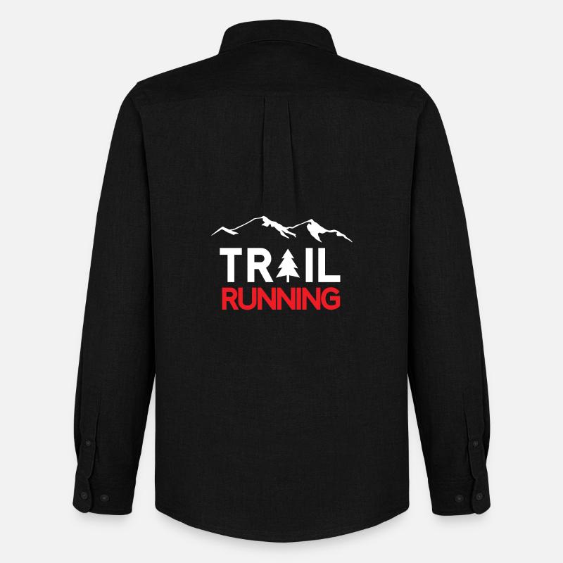 Trailrunning - Männer Oxford Hemd von Stanley/Stella - Schwarz