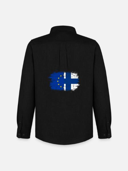 EU Stars Finnish Cross Fusion - Men's Oxford Shirt by Stanley/Stella - black