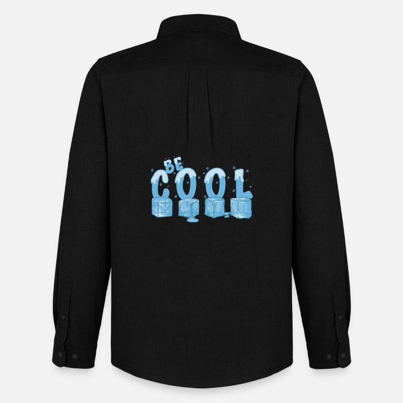 Sei Cool - Männer Oxford Hemd von Stanley/Stella - Schwarz