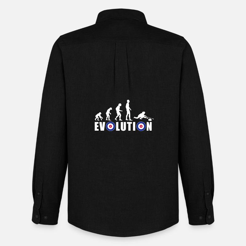 EVOLUTION CURLING Eisstockschießen Geschenk Winter - Männer Oxford Hemd von Stanley/Stella - Schwarz