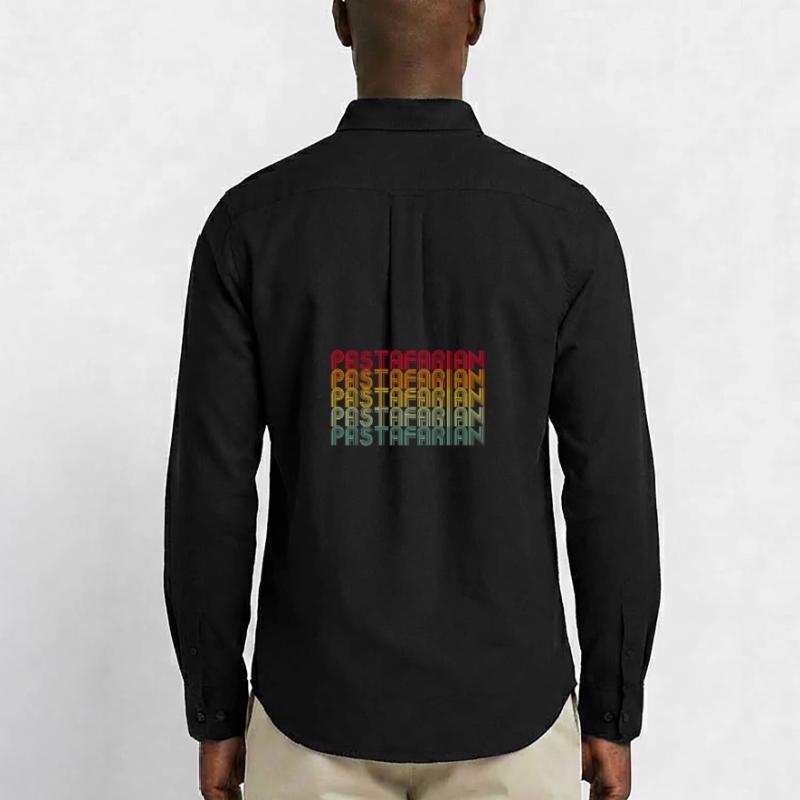 Rainbow Font Stack Pattern Men's Oxford Shirt by Stanley/Stella