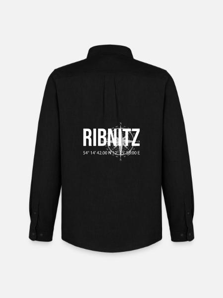 Koordinaten Ribnitz - Männer Oxford Hemd von Stanley/Stella - Schwarz