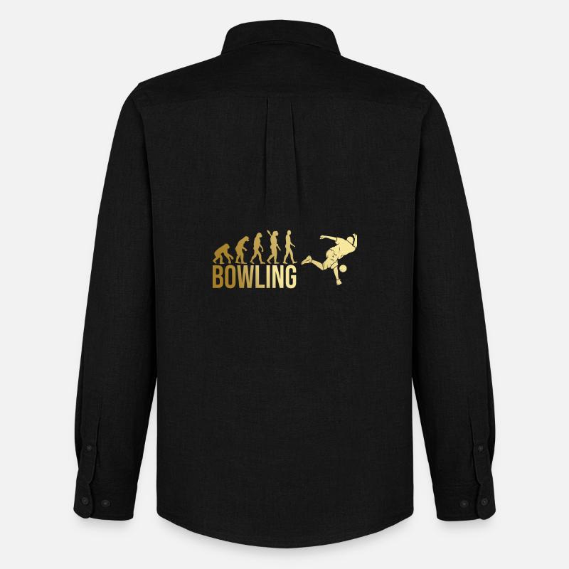 Evolution Bowling - Männer Oxford Hemd von Stanley/Stella - Schwarz