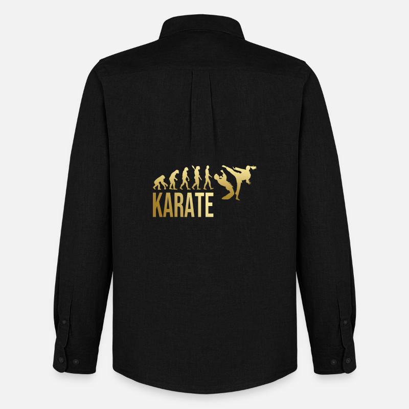 Evolution Karate - Männer Oxford Hemd von Stanley/Stella - Schwarz