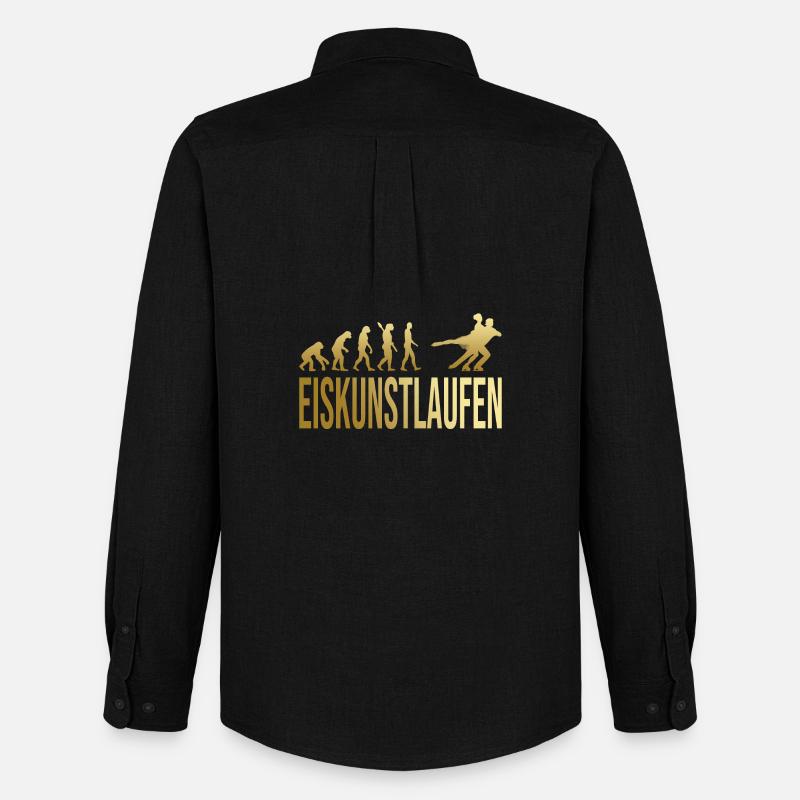 Evolution Eiskunstlaufen - Männer Oxford Hemd von Stanley/Stella - Schwarz