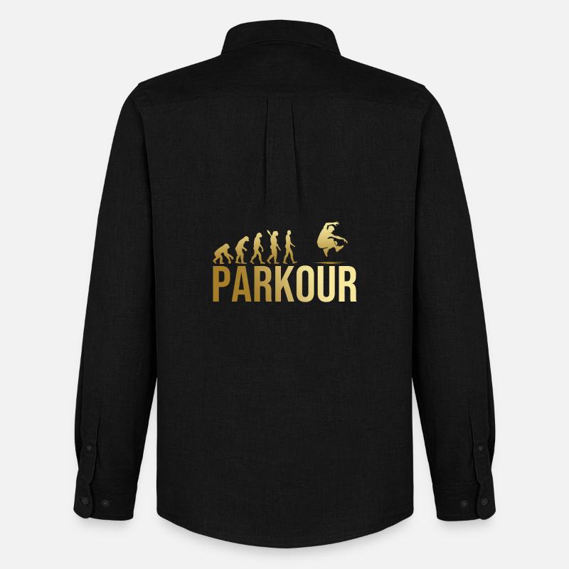 Evolution Parkour - Männer Oxford Hemd von Stanley/Stella - Schwarz