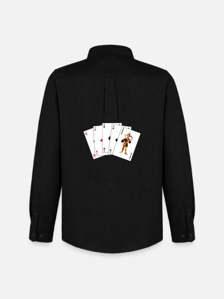 Cinq cartes Carré - Chemise Oxford homme Stanley/Stella - noir