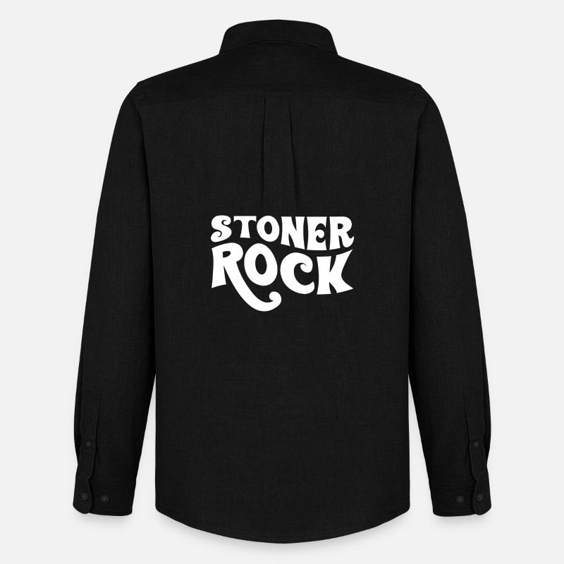 Stoner Rock Typografie-Design - Männer Oxford Hemd von Stanley/Stella - Schwarz