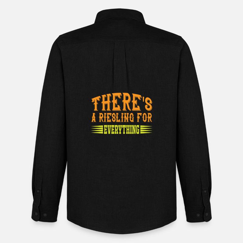 There´s Riesling for everything - Männer Oxford Hemd von Stanley/Stella - Schwarz
