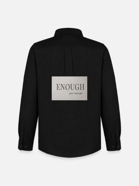 Enough – just enough - Men's Oxford Shirt by Stanley/Stella - black