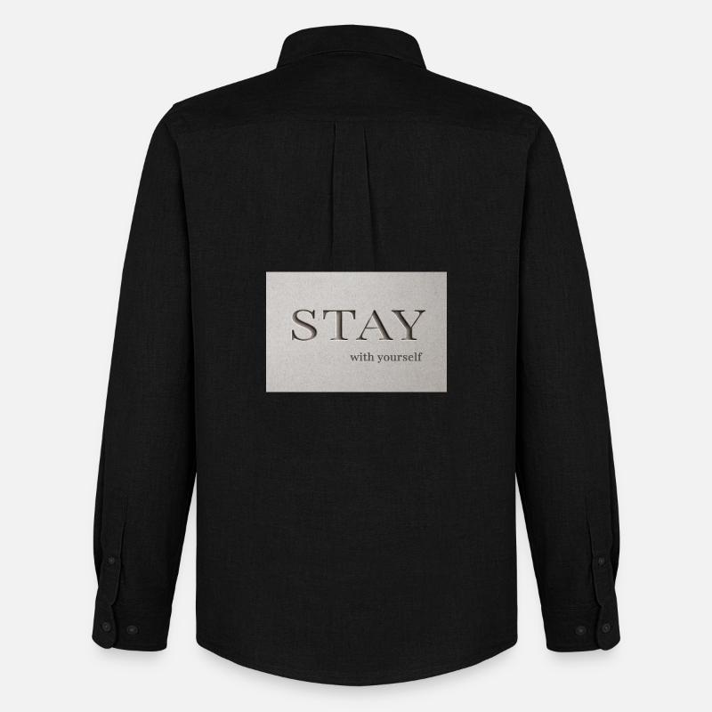 Bleib – bei dir selbst - Männer Oxford Hemd von Stanley/Stella - Schwarz