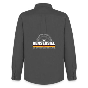 Bensersiel - Men's Oxford Shirt by Stanley/Stella - anthracite - Back - AI Model Male 185 dark (185cm)