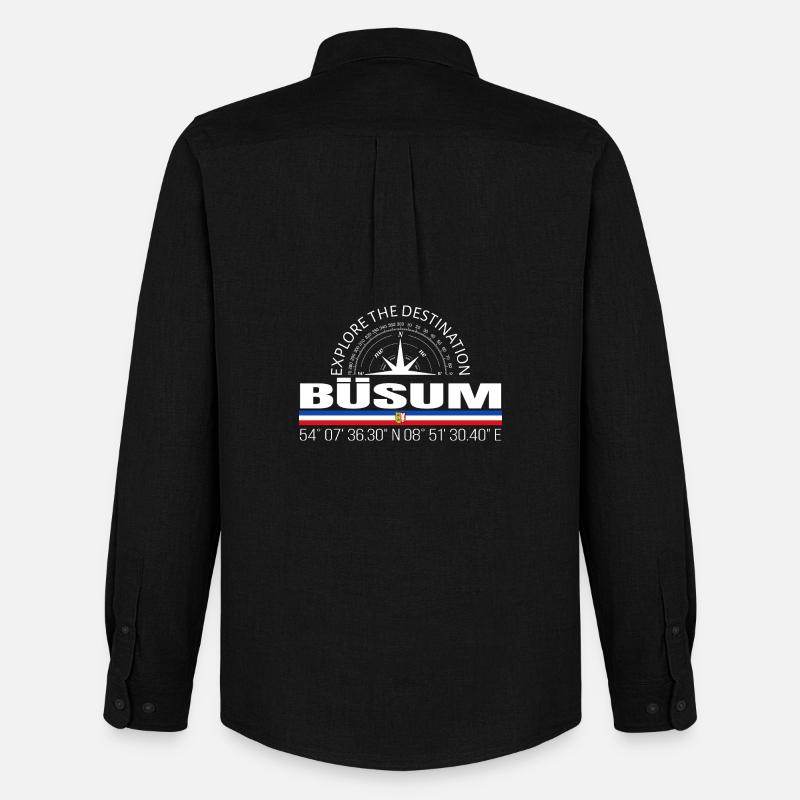 Büsum - Männer Oxford Hemd von Stanley/Stella - Schwarz