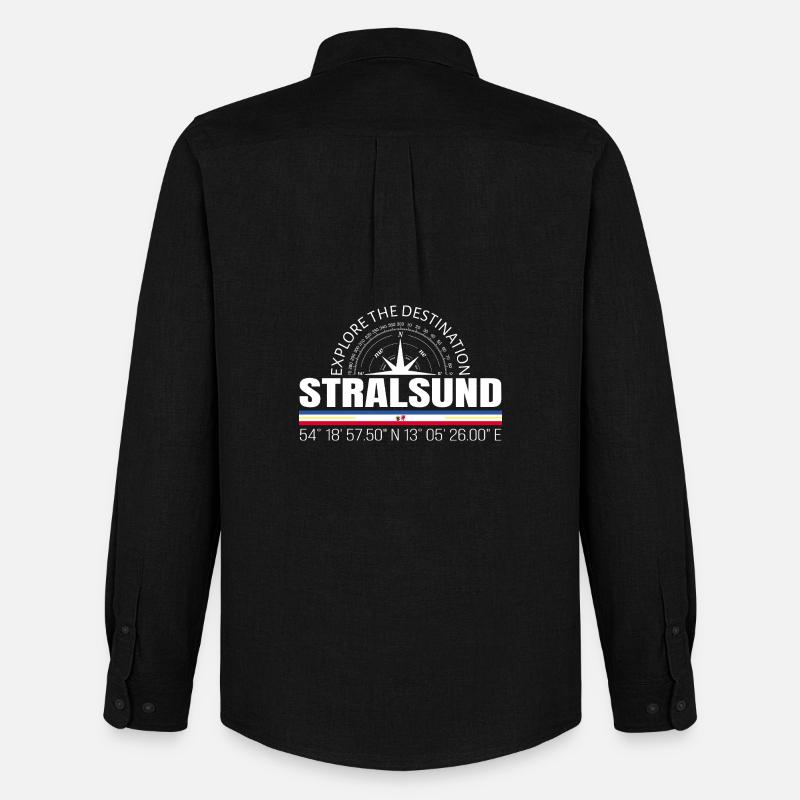 Stralsund - Männer Oxford Hemd von Stanley/Stella - Schwarz