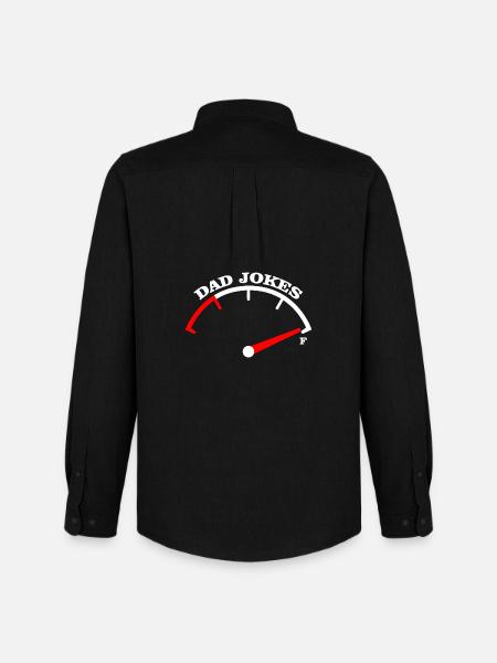 Dad Jokes Meter Tee Design - Men's Oxford Shirt by Stanley/Stella - black