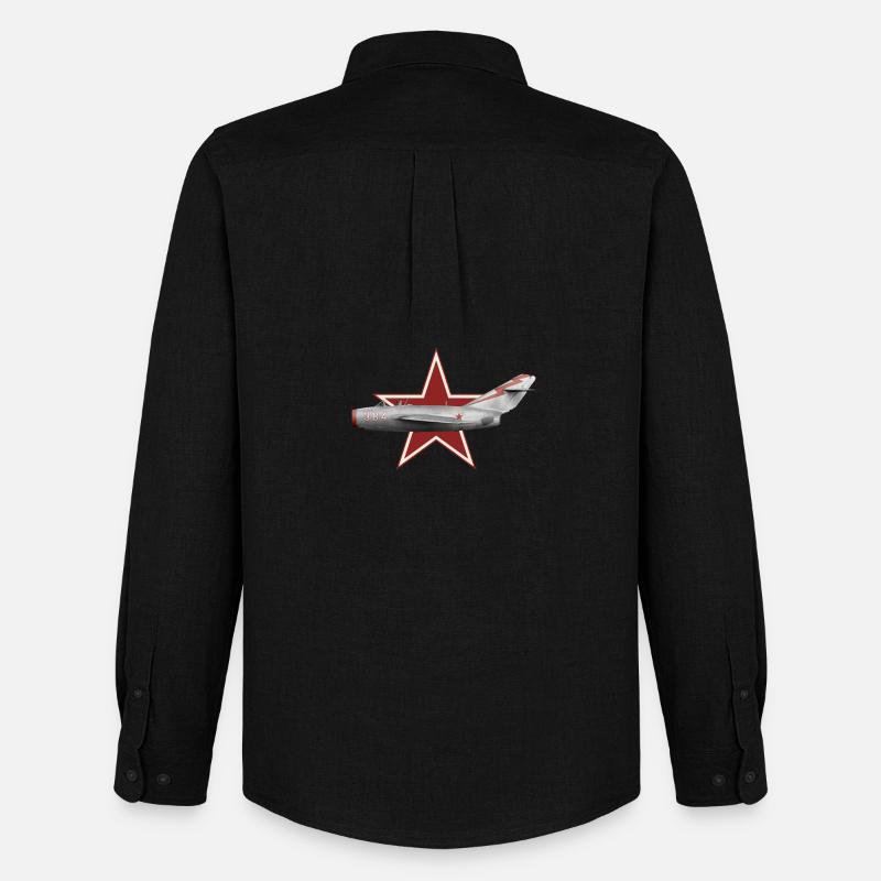 MiG 15 bis UdSSR - Männer Oxford Hemd von Stanley/Stella - Schwarz