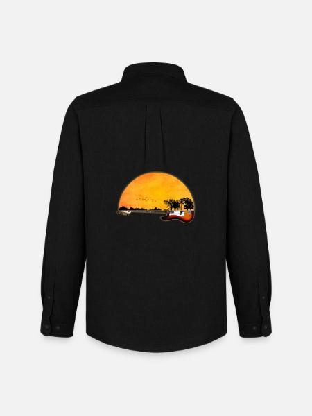 nature guitar - Men's Oxford Shirt by Stanley/Stella - black