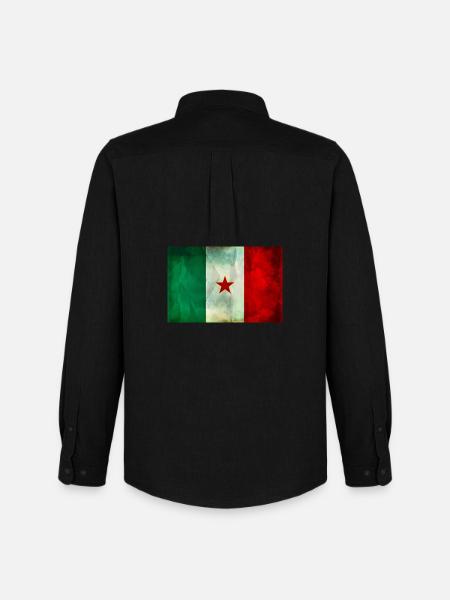 T-shirt partisan flag Garibaldi brigades - Men's Oxford Shirt by Stanley/Stella - black
