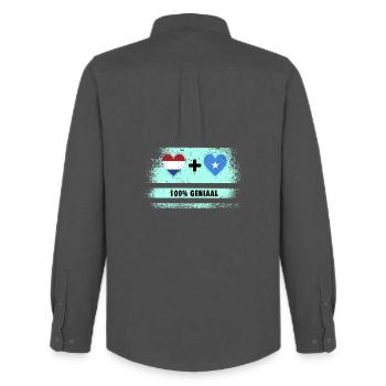Somalia und die Niederlande 100% Genius Flagge - Männer Oxford Hemd von Stanley/Stella - Anthrazit - Hinten - AI Model Male 185 dark (185cm)