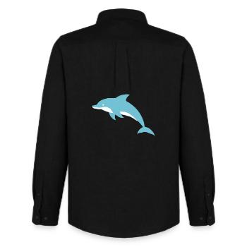 Dauphin Dauphins T-shirt Cadeau - Chemise Oxford homme Stanley/Stella - noir - Dos - AI Model Male 185 dark (185cm)