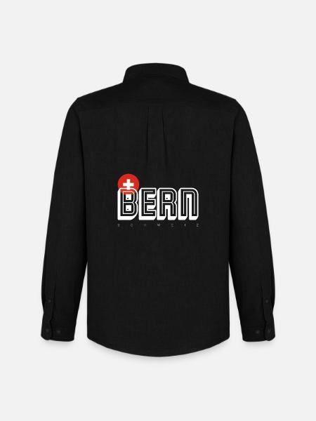 Bern Swiss City Emblem - Men's Oxford Shirt by Stanley/Stella - black