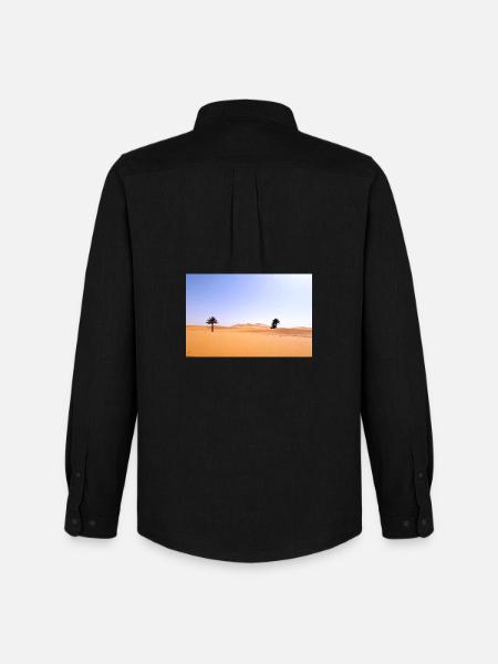 Solar Palms in Golden Desert - Men's Oxford Shirt by Stanley/Stella - black