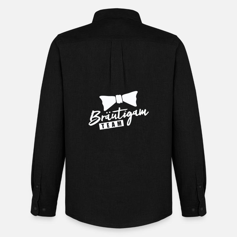 Bräutigam Team - Männer Oxford Hemd von Stanley/Stella - Schwarz