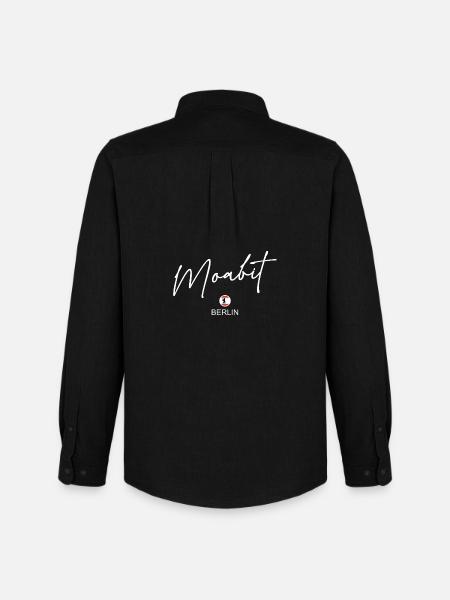 Moabit - Berlin Flag - Berlin Bear - Men's Oxford Shirt by Stanley/Stella - black