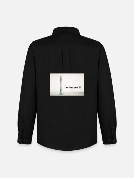 screw you - Men's Oxford Shirt by Stanley/Stella - black