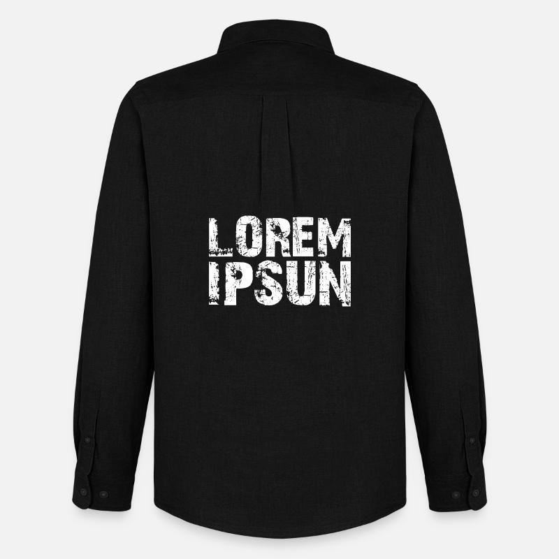 LOREM_IPSUN - Männer Oxford Hemd von Stanley/Stella - Schwarz