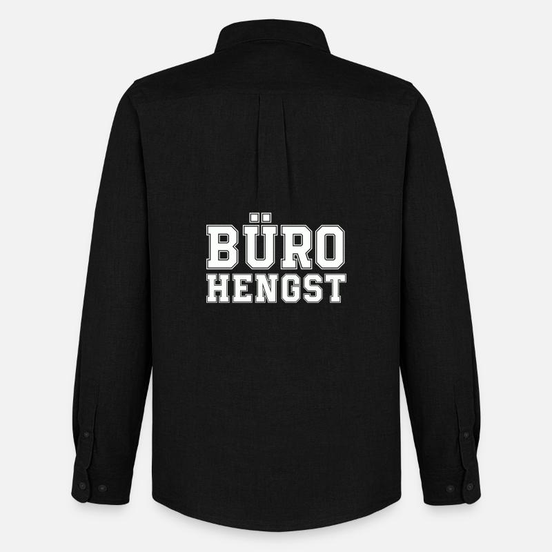 Büro Hengst - Männer Oxford Hemd von Stanley/Stella - Schwarz