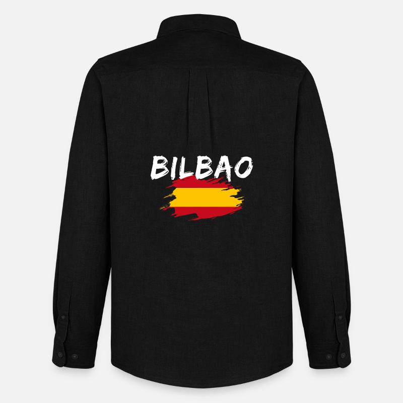 Bilbao Spanien - Männer Oxford Hemd von Stanley/Stella - Schwarz