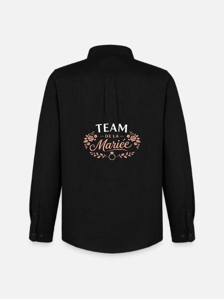 Team de la Mariée - Chemise Oxford homme Stanley/Stella - noir