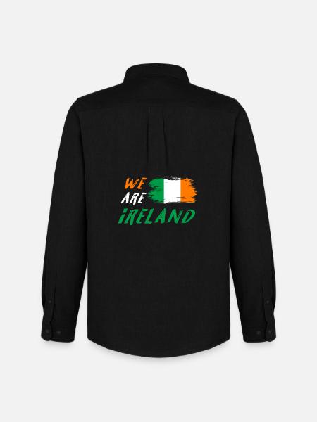 we are Ireland flags design - Men's Oxford Shirt by Stanley/Stella - black