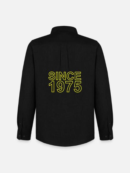 Since 1975 - Männer Oxford Hemd von Stanley/Stella - Schwarz