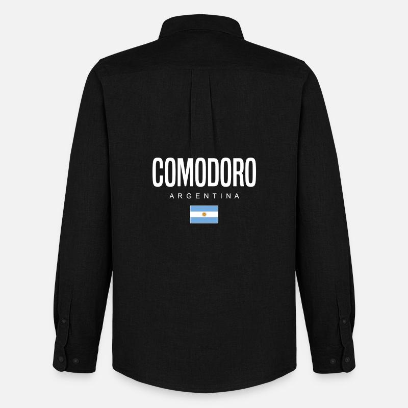 Comodoro Argentinien Argentinier - Männer Oxford Hemd von Stanley/Stella - Schwarz