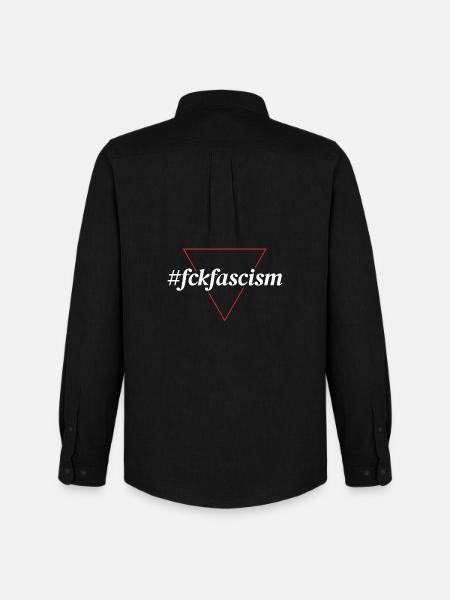 #fckfascism | Political Statement Design - Men's Oxford Shirt by Stanley/Stella - black