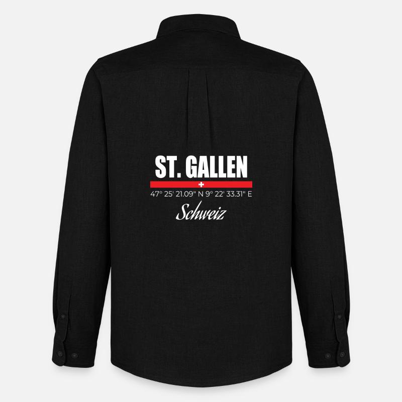 St. Gallen - Männer Oxford Hemd von Stanley/Stella - Schwarz