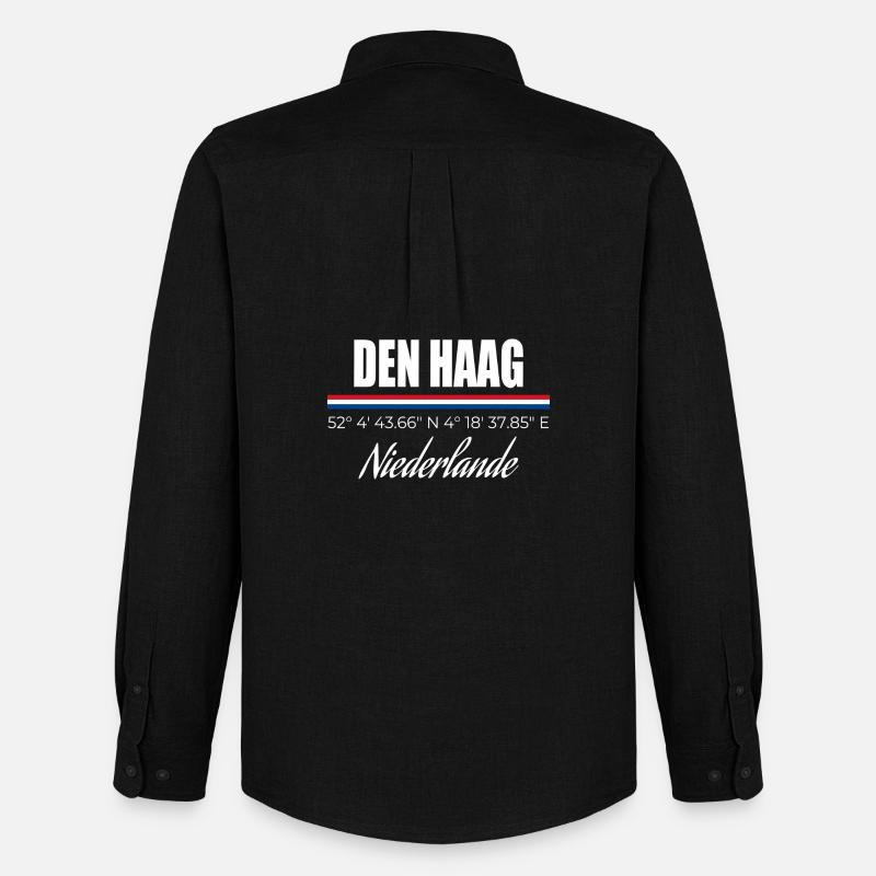 Den Haag - Männer Oxford Hemd von Stanley/Stella - Schwarz