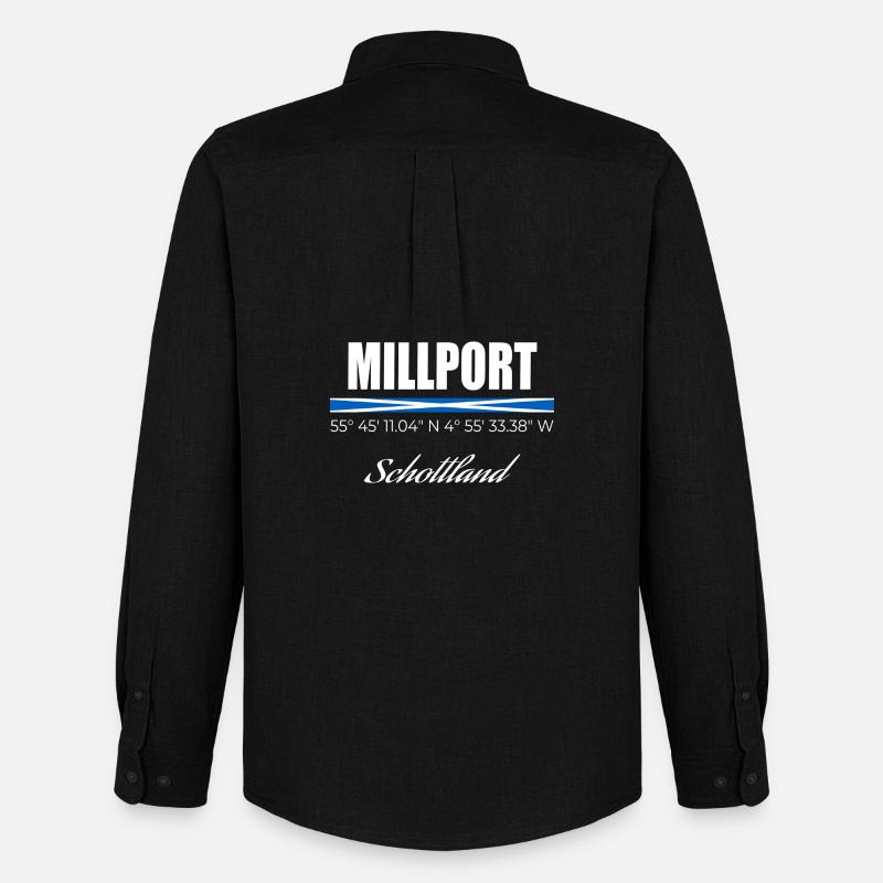 Millport - Männer Oxford Hemd von Stanley/Stella - Schwarz
