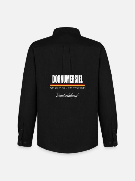Dornumersiel - Männer Oxford Hemd von Stanley/Stella - Schwarz